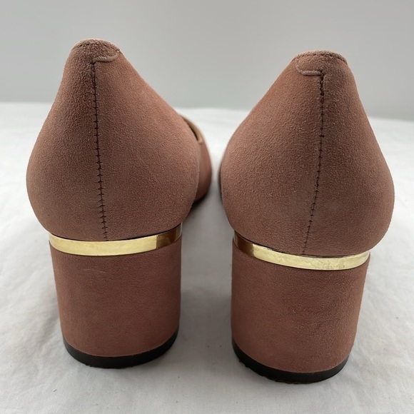 Talbots 8M Leather Slip On Comfy Block Heel Shoes. - Picture 6 of 11